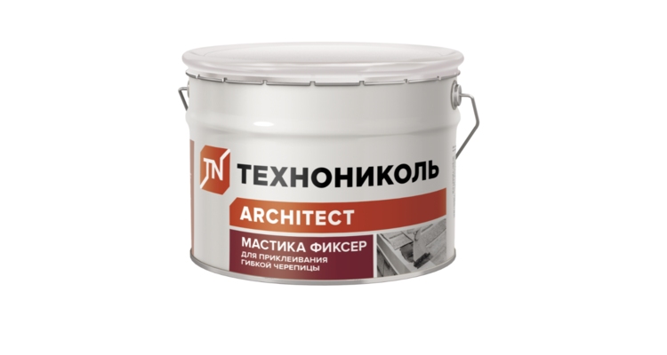 Мастика для гибкой черепицы ТЕХНОНИКОЛЬ №23 Фиксер, ведро 12 кг