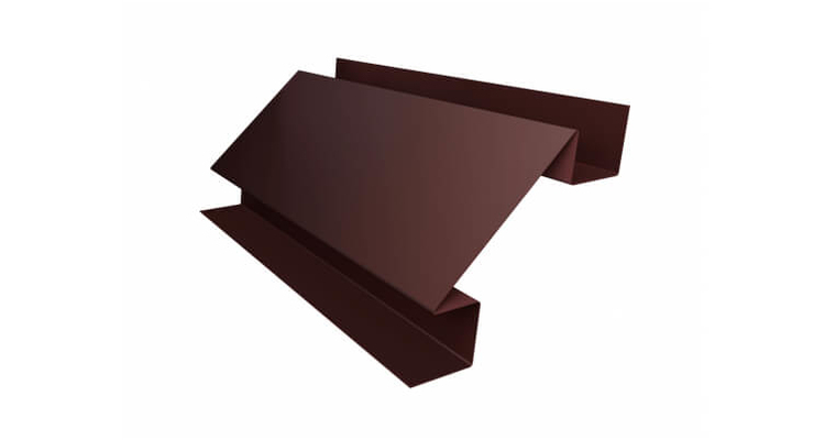 Планка угла внутреннего сложного Экобрус Velur20 RAL 8017 шоколад