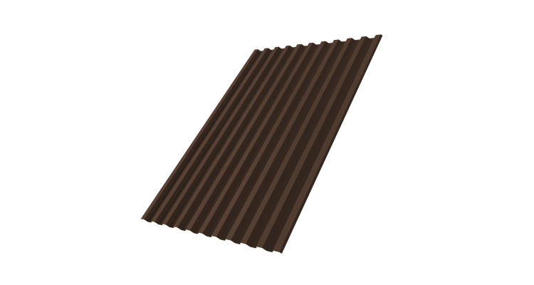 Профнастил С21R 0.45 PE-Double RAL 8017 шоколад