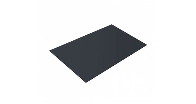 Плоский лист 0,5 GreenCoat Pural Matt RR 23 темно-серый (RAL 7024 мокрый асфальт)