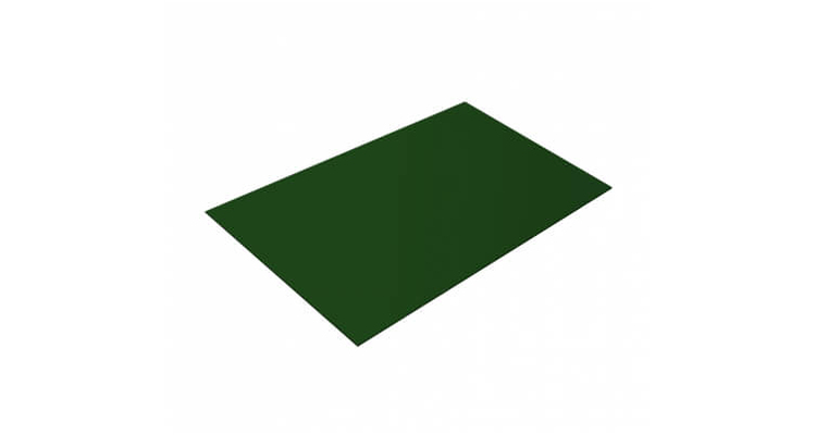 Плоский лист 0,5 Satin с пленкой RAL 6005 зеленый мох