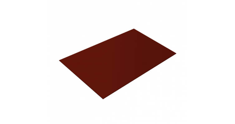 Плоский лист 0,5 Velur20 с пленкой RAL 3009 оксидно-красный