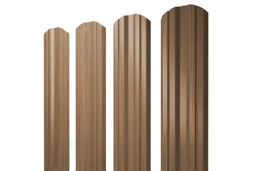 Штакетник Twin фигурный 0,45 Print Elite Honey Wood TwinColor