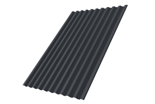 Профнастил С21R GL 0,5 PurLite Мatt RAL 7024 мокрый асфальт