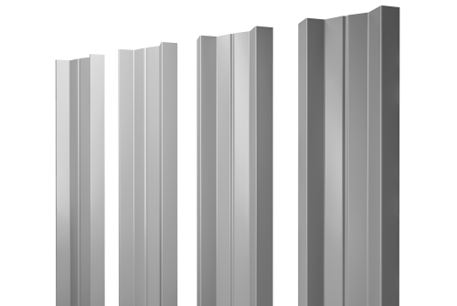 Штакетник М-образный А с прямым резом 0.4 PE RAL 7004 сигнальный серый