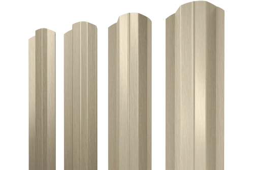 Штакетник М-образный B фигурный 0,45 Print Elite Milky Wood TwinColor