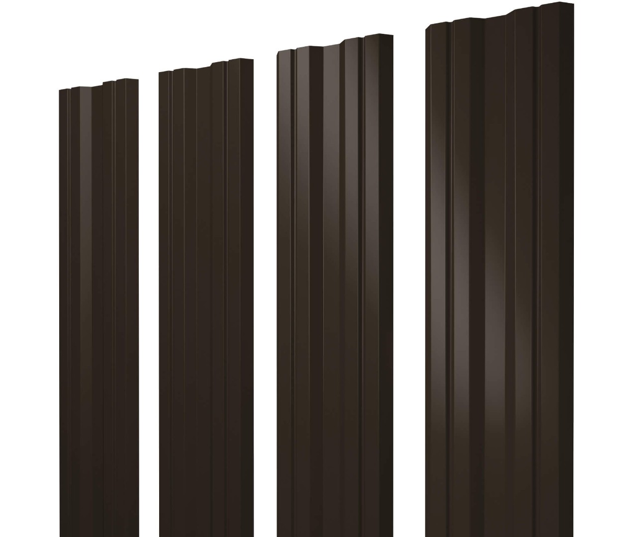 Штакетник Twin 0,5 GreenСoat Pural RR 32 темно-коричневый (RAL 8019 серо-коричневый)