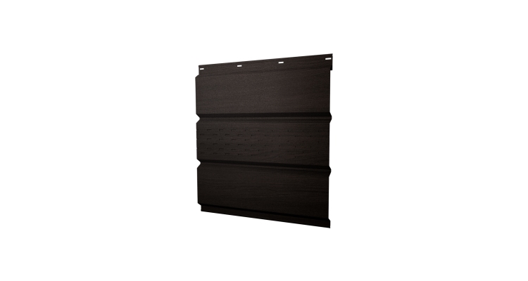 Софит металлический центральная перфорация 0,45 Print Elite с пленкой Coffee Wood TwinColor