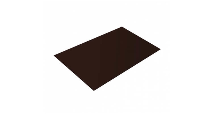 Плоский лист 0,5 Quarzit PRO Matt с пленкой RAL 8017 шоколад