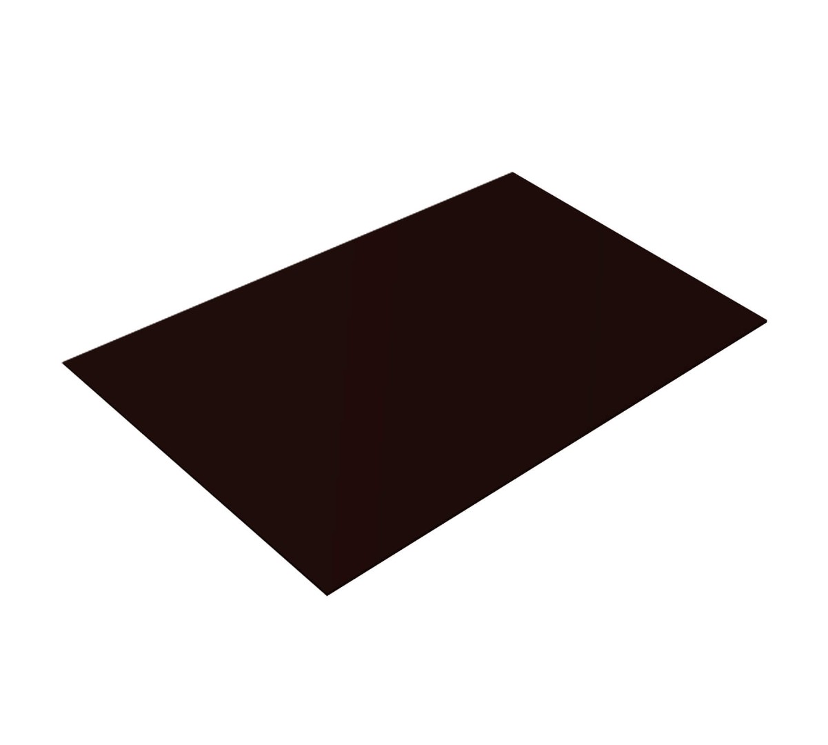Плоский лист 0,5 PurPro Мatt 275 с пленкой RR 32 темно-коричневый