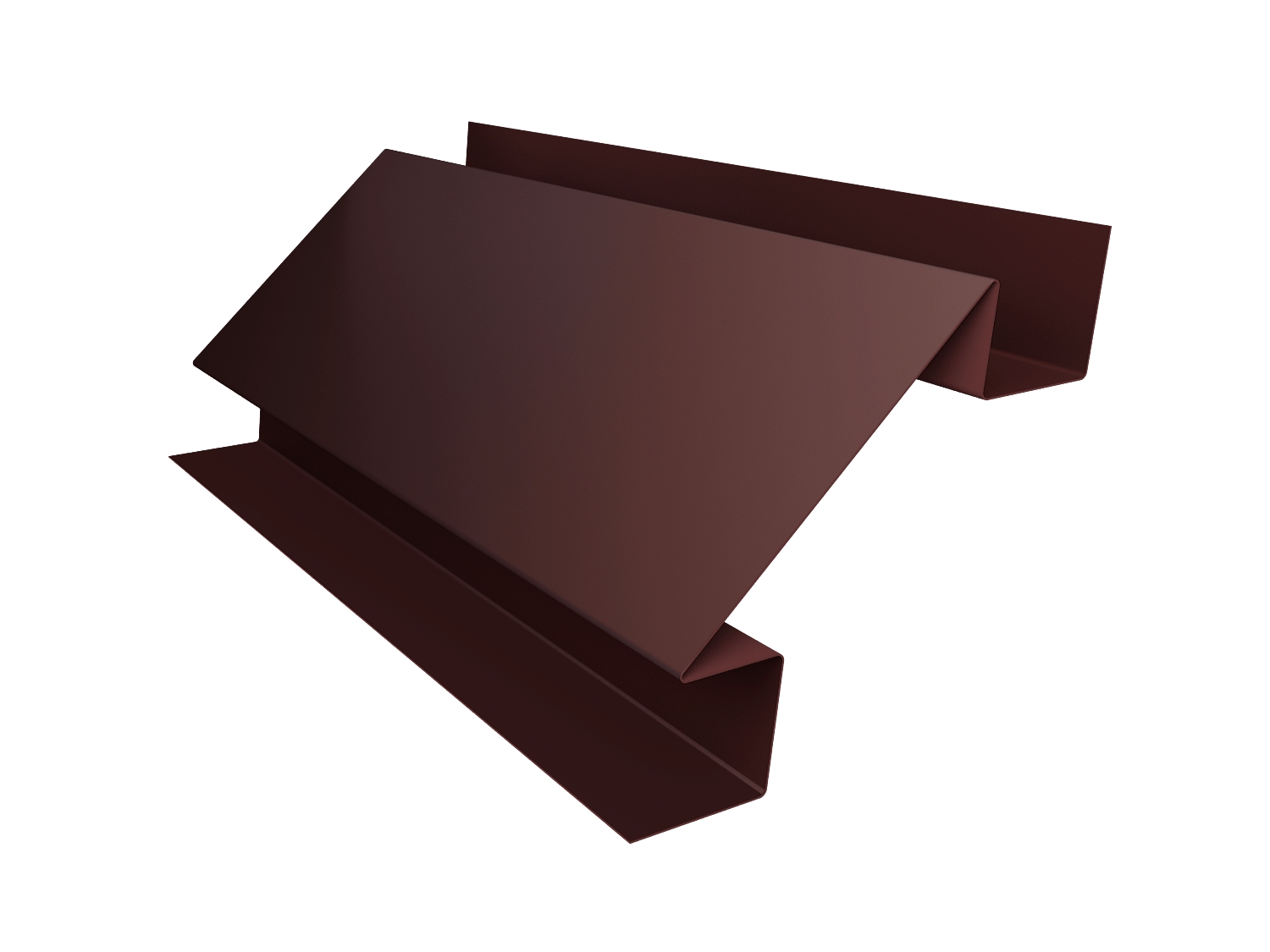 Планка угла внутреннего сложного Экобрус GreenCoat Pural Matt RR 887 шоколадно-коричневый (RAL 8017 шоколад)