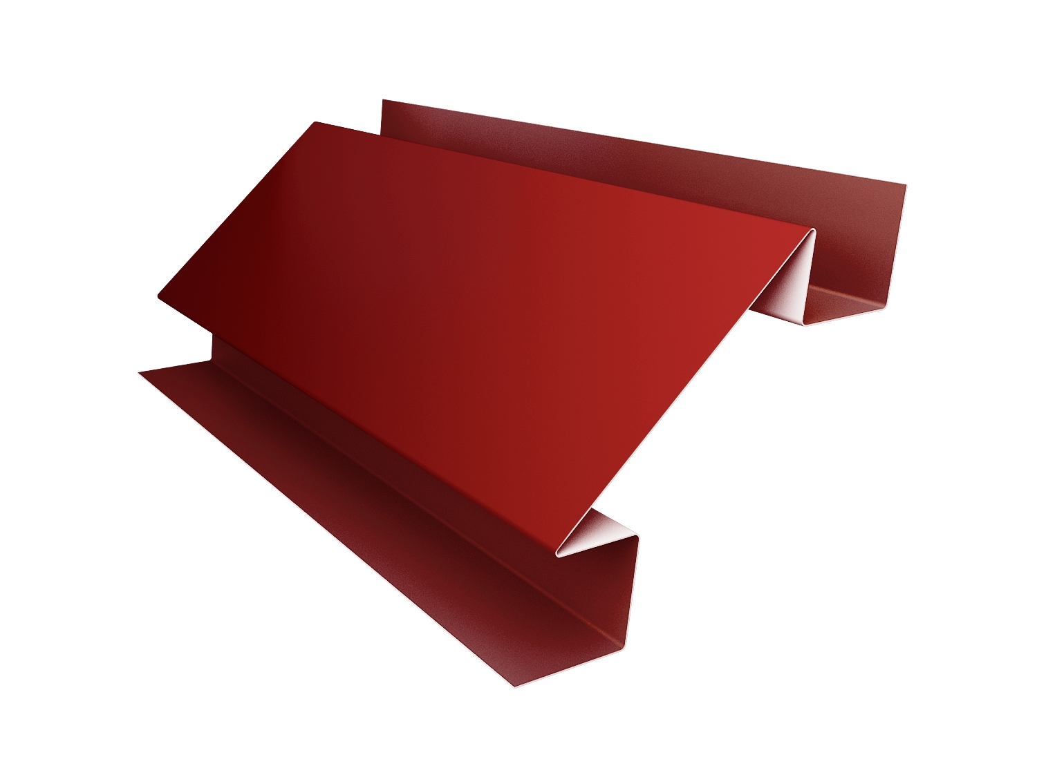 Планка угла внутреннего сложного Экобрус Satin с пленкой RAL 3009 оксидно-красный