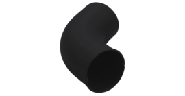 Колено стока 90 мм PU Мatt RAL 9005 черный