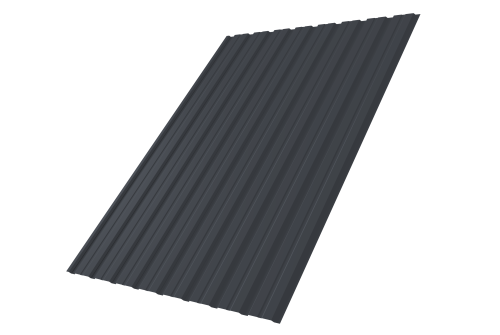 Профнастил С10В 0.45 PE RAL 7024 мокрый асфальт