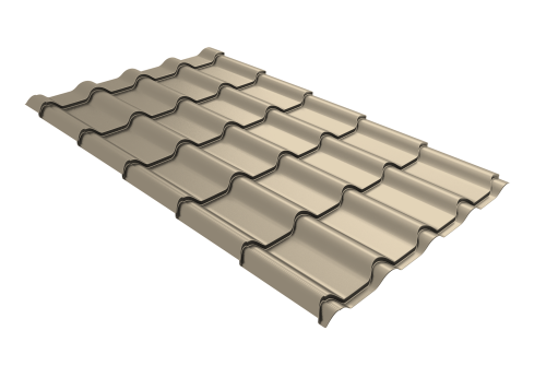 Профиль волновой камея 0,45 Drap TX RAL 1015 светлая слоновая кость