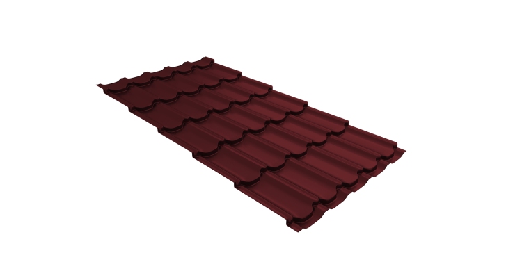 Металлочерепица квинта плюс 0,45 Drap ST RAL 3005 красное вино