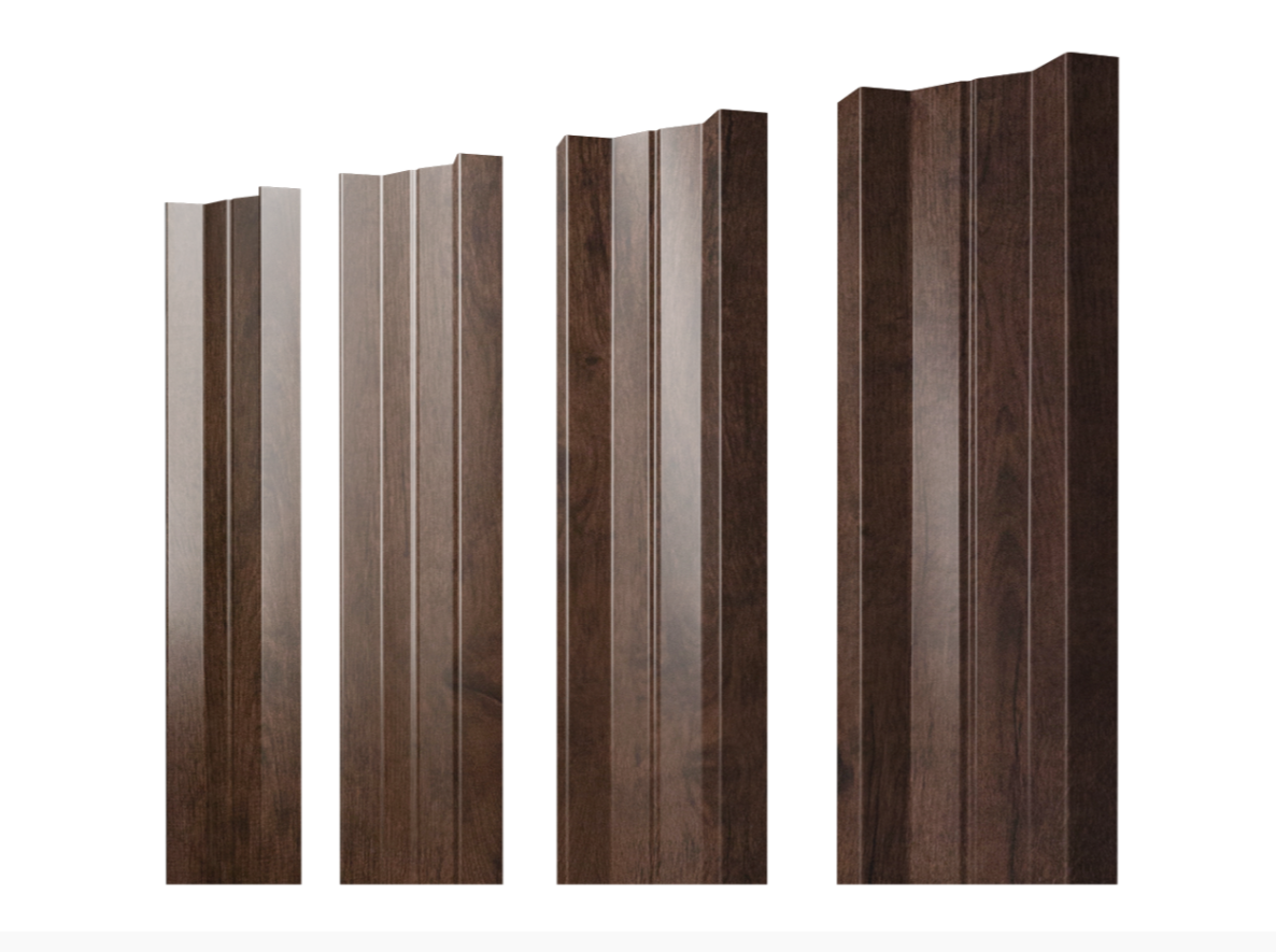 Штакетник М-образный В с прямым резом 0.45 Print Elite Antique Wood TwinColor