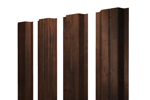 Штакетник П-образный A с прямым резом 0,45 Print-Double Premium Cherry Wood Dark F