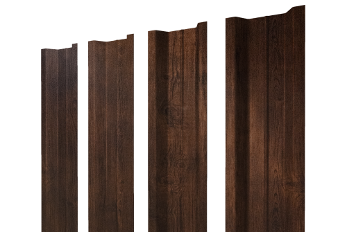 Штакетник П-образный В с прямым резом 0,45 Print Premium Cherry Wood Dark FTC