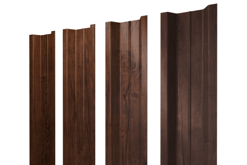 Штакетник П-образный В с прямым резом 0,45 Print Premium Cherry Wood Fresh TwinColor