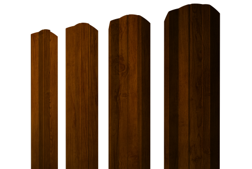 Штакетник М-образный А фигурный 0,4 Print Premium Golden Wood Intense FTC