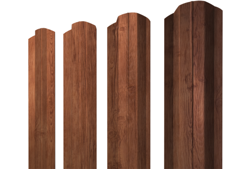 Штакетник М-образный B фигурный 0,45 Print Premium Rowan Wood Intense FTC