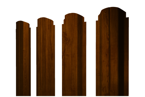 Штакетник П-образный А фигурный 0,45 Print Premium Golden Wood Intense FTC