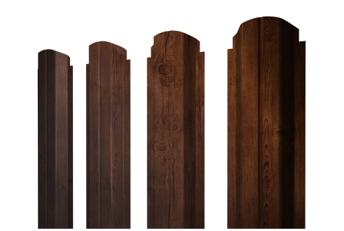 Штакетник П-образный А фигурный 0,45 Print Premium Cherry Wood Fresh TwinColor