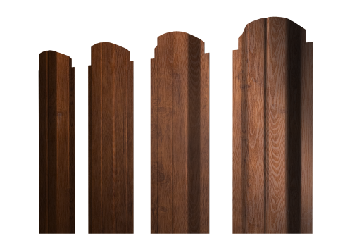 Штакетник П-образный А фигурный 0,45 Print Premium Golden Wood Fresh TwinColor