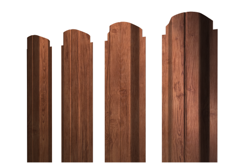 Штакетник П-образный А фигурный 0,45 Print Premium Rowan Wood Intense FTC