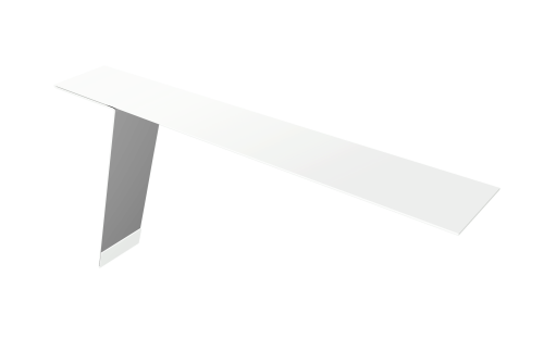 Планка карнизная фальц 130х80 0,5 Satin с пленкой RAL 9003 сигнальный белый (2м)