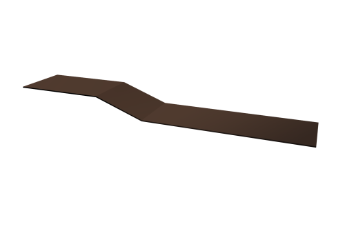 Планка крепежная фальц 0,45 PE с пленкой RAL 8017 шоколад (3м)