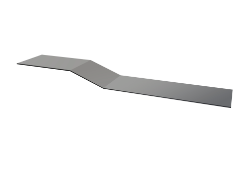 Планка крепежная фальц 0,45 PE с пленкой RAL 9006 бело-алюминиевый (3м)