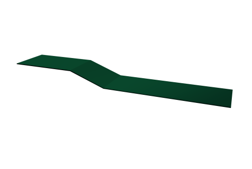 Планка крепежная фальц Grand Line 0,5 Satin с пленкой RAL 6005 зеленый мох (3м)