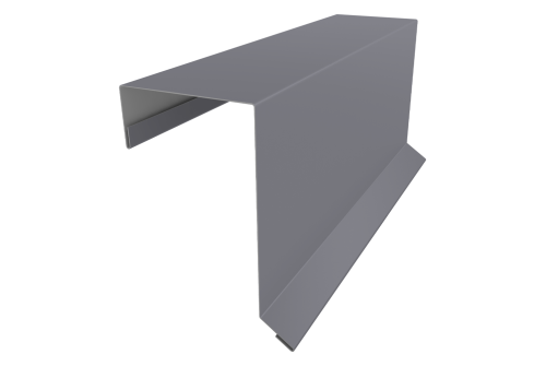 Планка торцевая кровельная фальц 65х97 0,5 Satin с пленкой RAL 7004 сигнальный серый (3м)