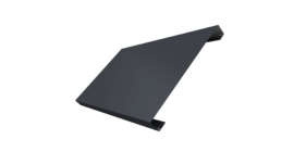 Ламель лицевая 200 забора жалюзи Texas 0.45 Drap TwinColor с пленкой RAL 7024 мокрый асфальт