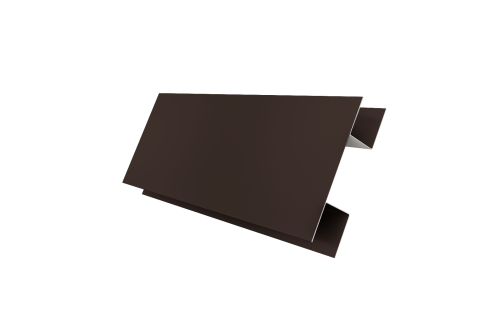 Планка H-образная Экобрус 0,5 Satin Matt RR 32 темно-коричневый (3м)