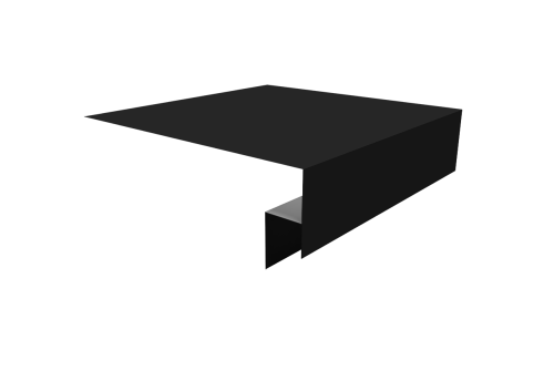 Планка околооконная сложная Экобрус Grand Line 200х50х25 0,45 Drap TX RAL 9005 черный (3м)