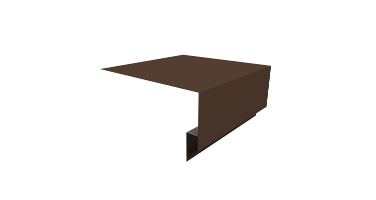 Планка околооконная сложная Экобрус Grand Line 200х75х25 0,5 Drap TX RAL 8017 шоколад (3м)