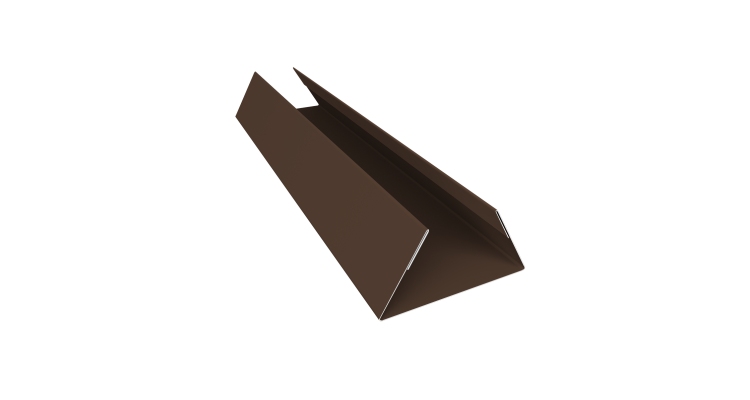 Планка стыковочная составная нижняя 0,45 Drap TwinColor RAL 8017 шоколад (3м)