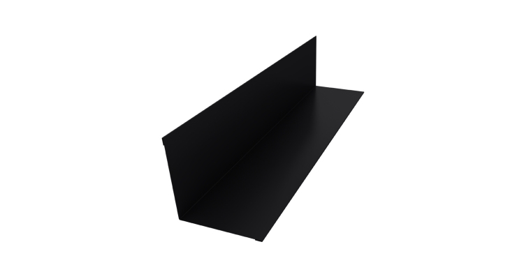Угол внутренний 110х110 0,5 Satin с пленкой RAL 9005 черный (3м)