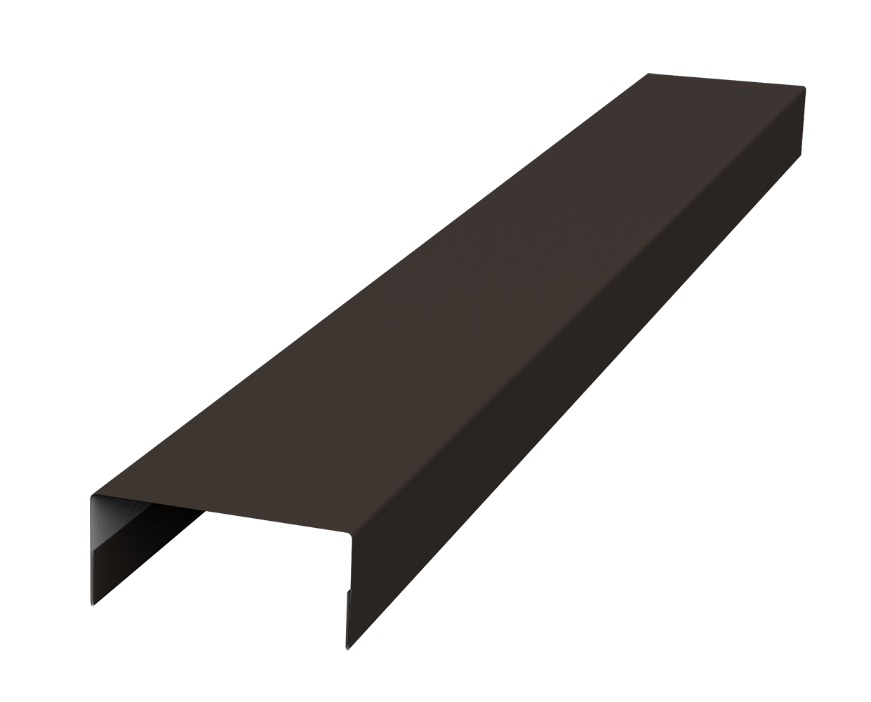 Ламель лицевая 125 забора жалюзи Texas стартовая/финишная для калиток и ворот 0.5 Drap с пленкой RR 32 темно-коричневый