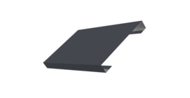 Ламель лицевая 150 забора жалюзи Texas стартовая/финишная для калиток и ворот 0,5 Rooftop Бархат с пленкой RAL 7024 мокрый асфальт