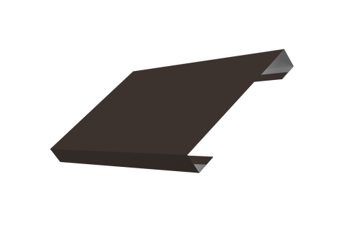 Ламель лицевая 150 забора жалюзи Texas стартовая/финишная для калиток и ворот 0,5 Atlas X с пленкой RR 32 темно-коричневый