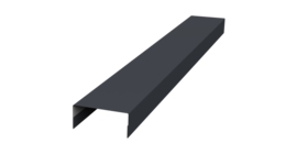 Крышка 30х20 жалюзи Texas 0,45 Drap ST RAL 7024 мокрый асфальт (2м)