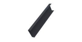 Декоративная накладка на столб универсальная 60х60 для забора жалюзи 0,45 Drap TwinColor RAL 7024 мокрый асфальт (2,5м)