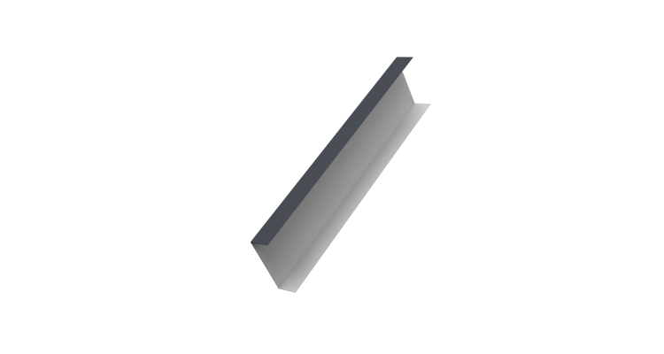 Декоративная накладка на столб универсальная 60х60 для забора жалюзи 0,5 Satin RAL 7024 мокрый асфальт (2,5м)