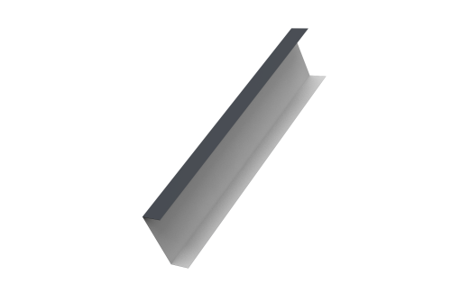 Декоративная накладка на столб универсальная 60х60 для забора жалюзи 0,5 Satin Matt RAL 7024 мокрый асфальт (1,8м)