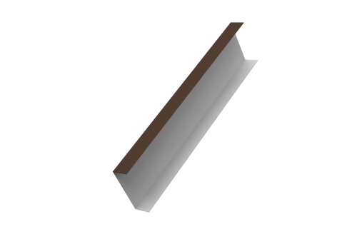 Декоративная накладка на столб универсальная 62х55 для забора жалюзи 0,45 Drap TX RAL 8017 шоколад (1,8м)