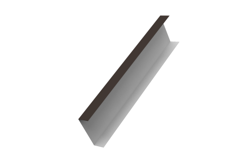 Декоративная накладка на столб универсальная 62х55 для забора жалюзи 0,5 Satin RR 32 темно-коричневый (2м)